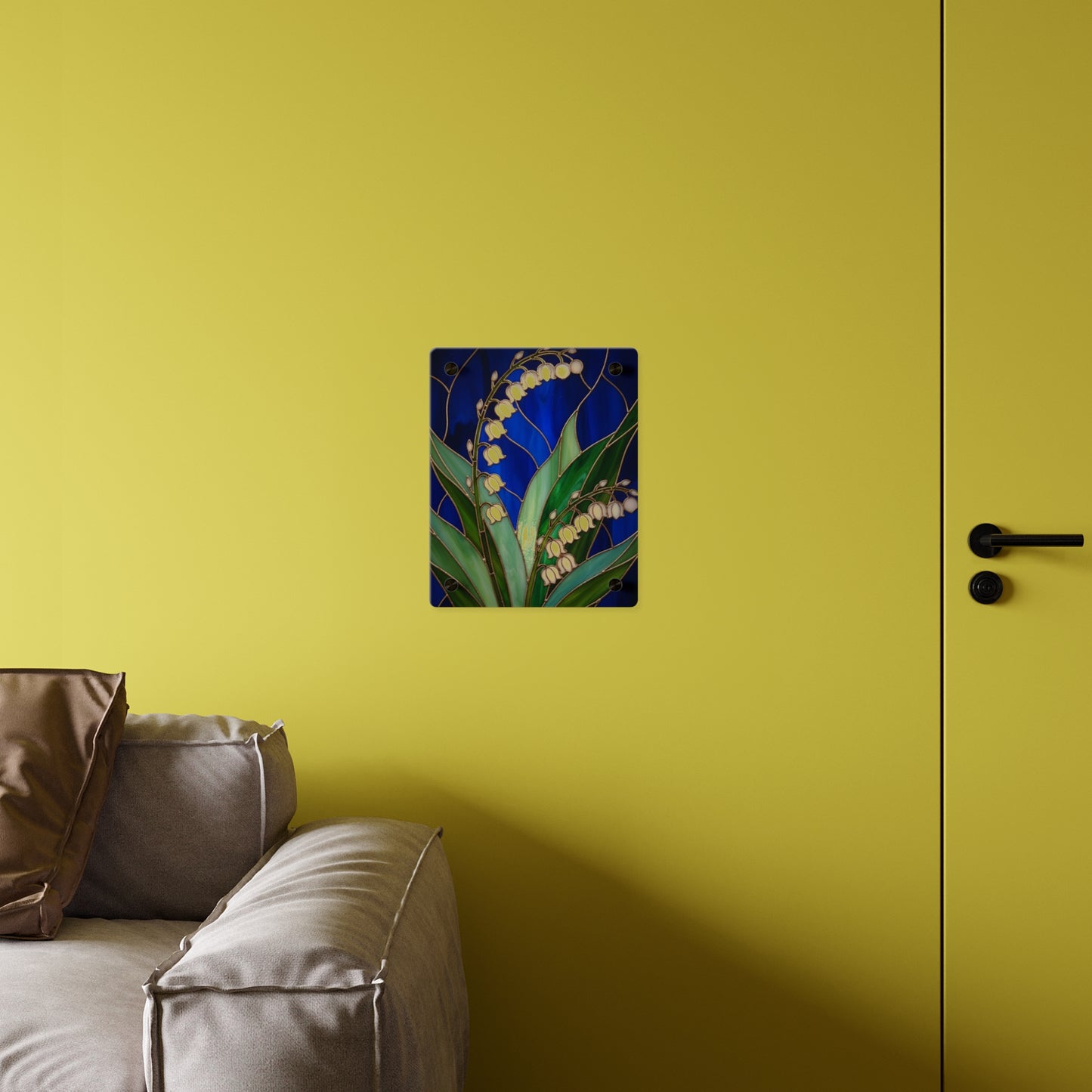 Lily of the Valley Acrylic Wall Art Panel — Botanical Floral Home Decor - 14603