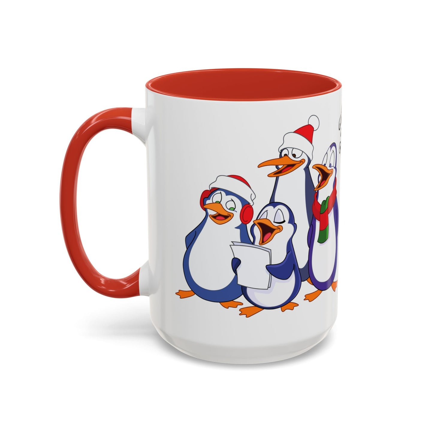 Penguins, Happy New Year - Accent Coffee Mug (11, 15oz) - 10291