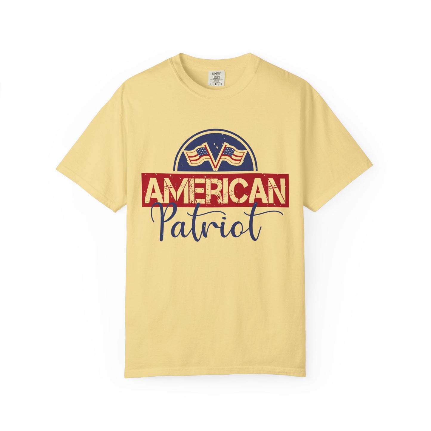 American Patriot Garment-Dyed T-Shirt, USA Pride Tee, 4th of July Shirt, Americana Apparel, Unisex Casual Wear - 13813