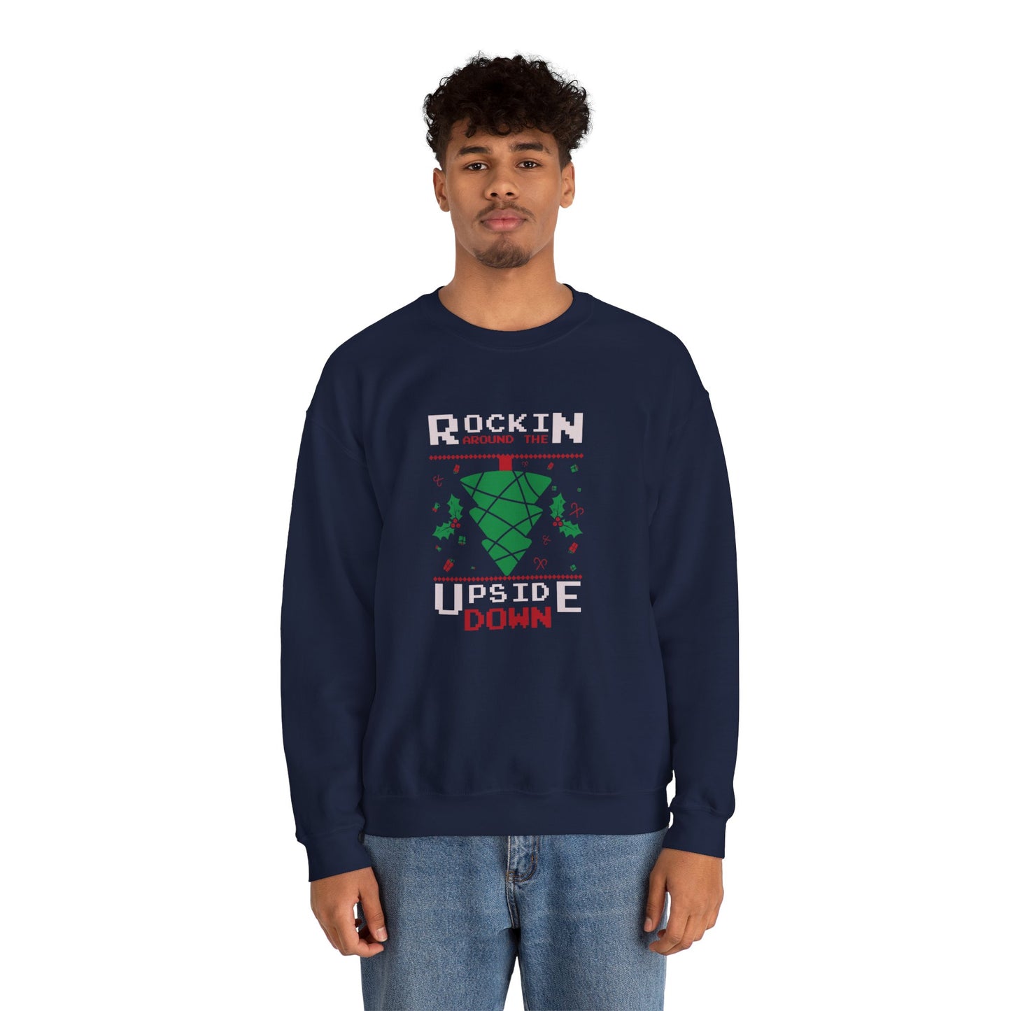 Rocking Around The Tree Upside Down - Unisex Heavy Blend™ Crewneck Sweatshirt