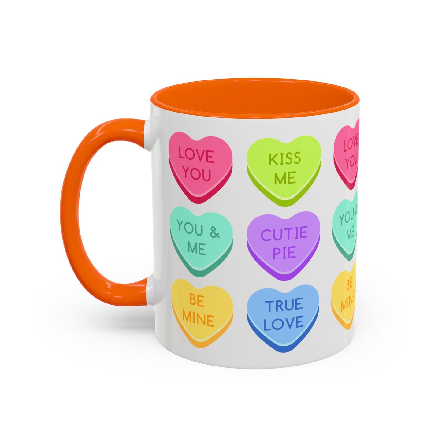 Love You, Kiss Me - Accent Coffee Mug (11, 15oz) - 11541