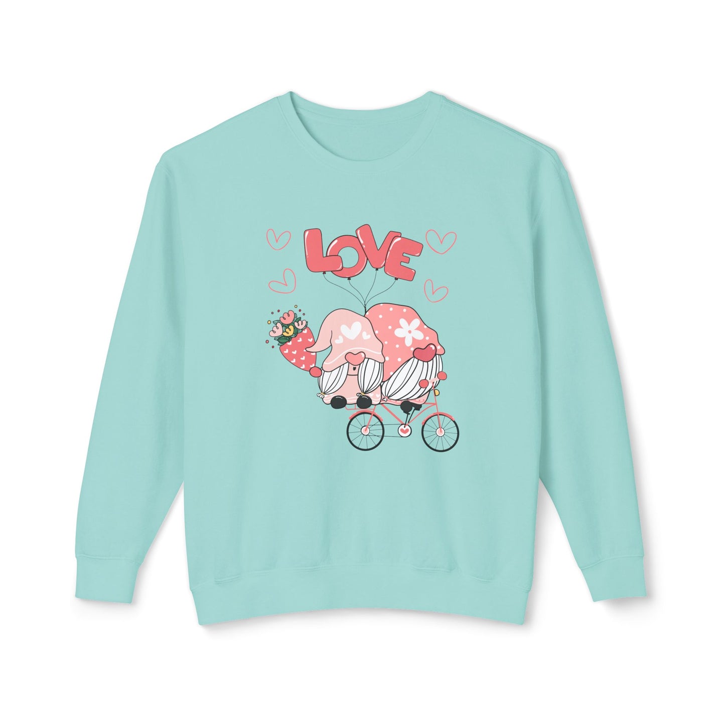 Gnome Couple, Love - Unisex Lightweight Crewneck Sweatshirt - 11027