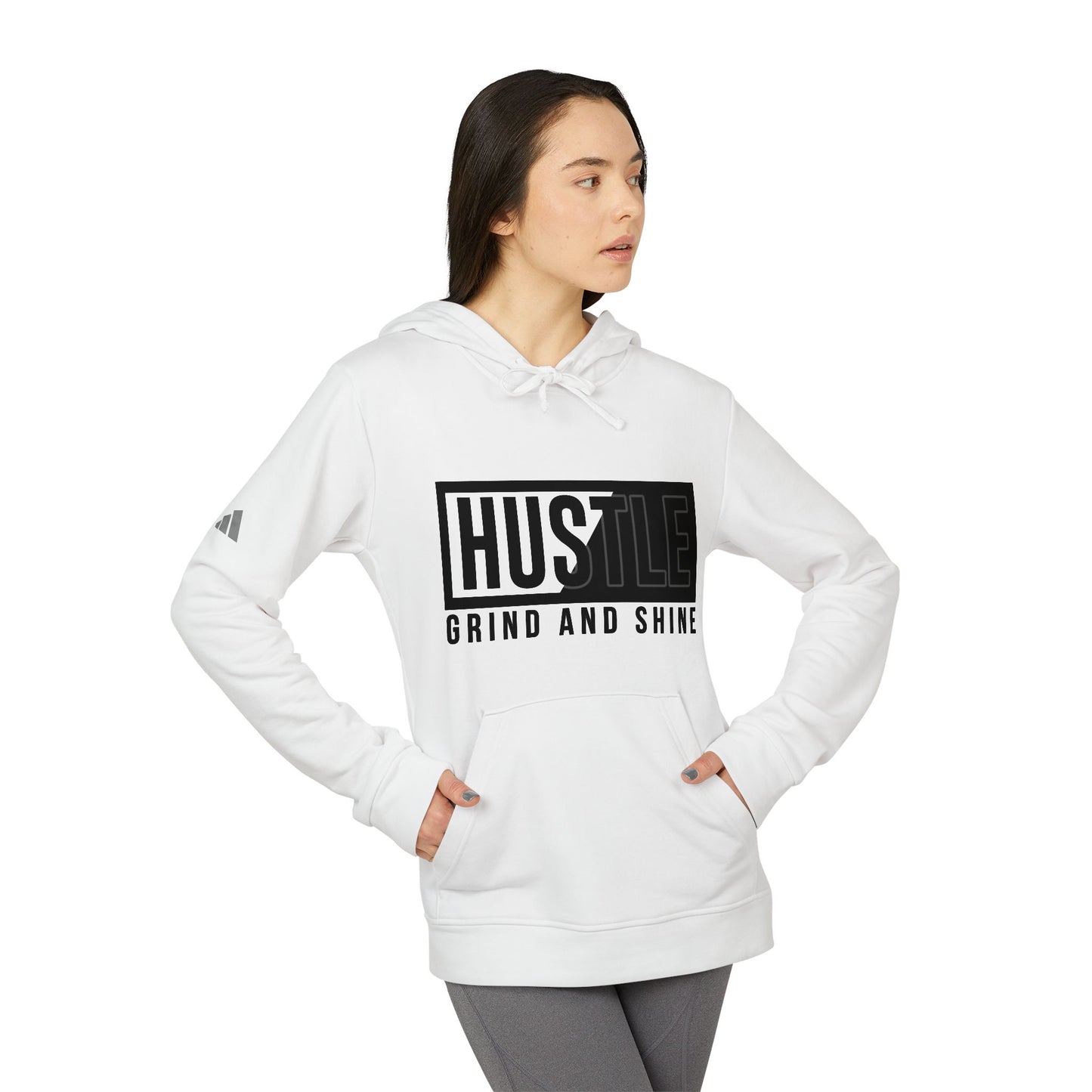 Hustle, Grind And Shine - Adidas Unisex Fleece Hoodie