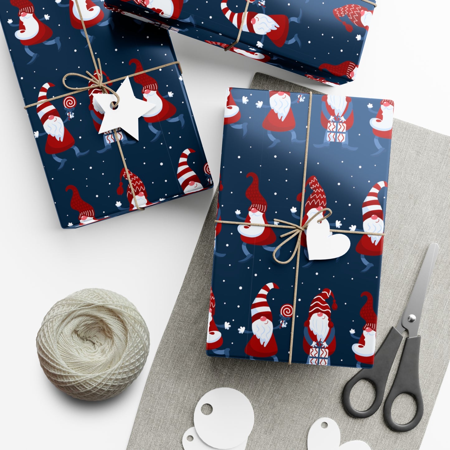 Merry Christmas, Navy Colored - Gift Wrap Papers - 10007