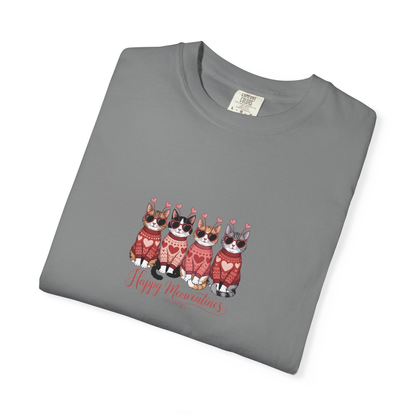 Happy Meowentine’s Cat T-Shirt – Valentine Gift for Cat Lovers - 14742