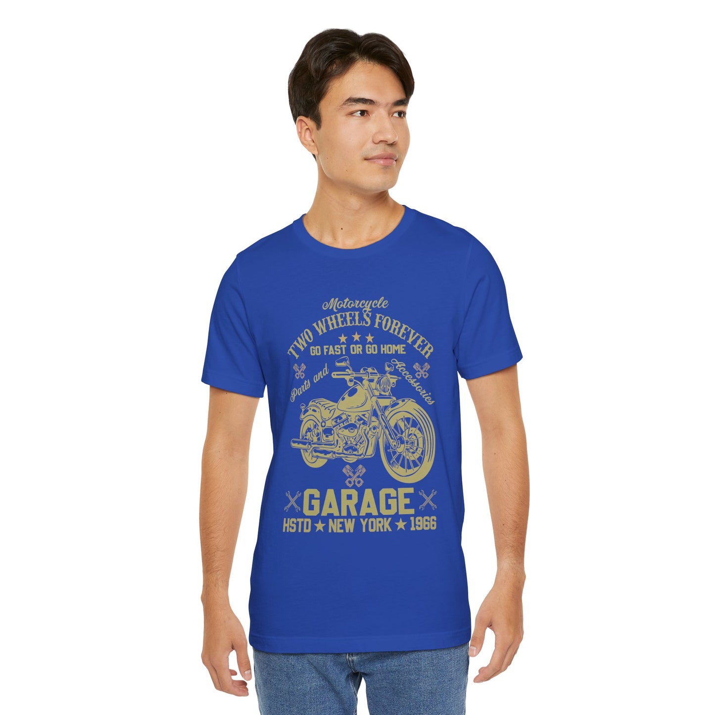 Motorcycle, Two Wheels Forever - Unisex Jersey Short Sleeve Tee - 13379