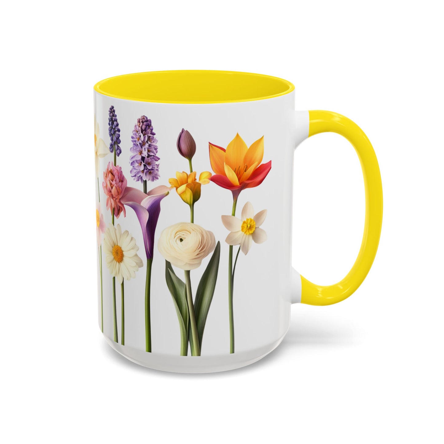 Bright Flowers - Accent Coffee Mug (11, 15oz) - 10400