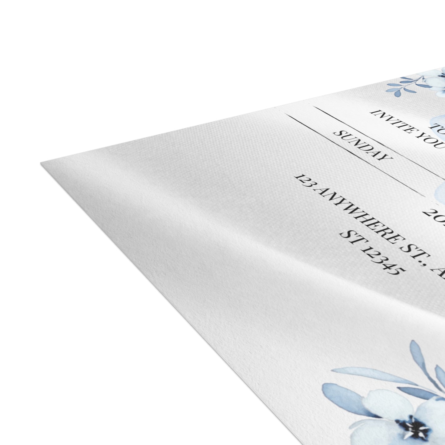 Custom Wedding Invitation with Flowers (envelopes included) - 14666