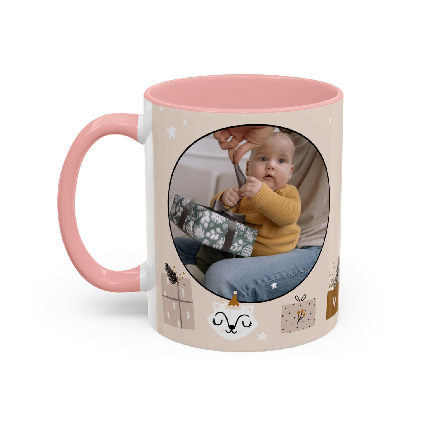 My First Christmas, Customizable - Accent Coffee Mug (11, 15oz) - 10860