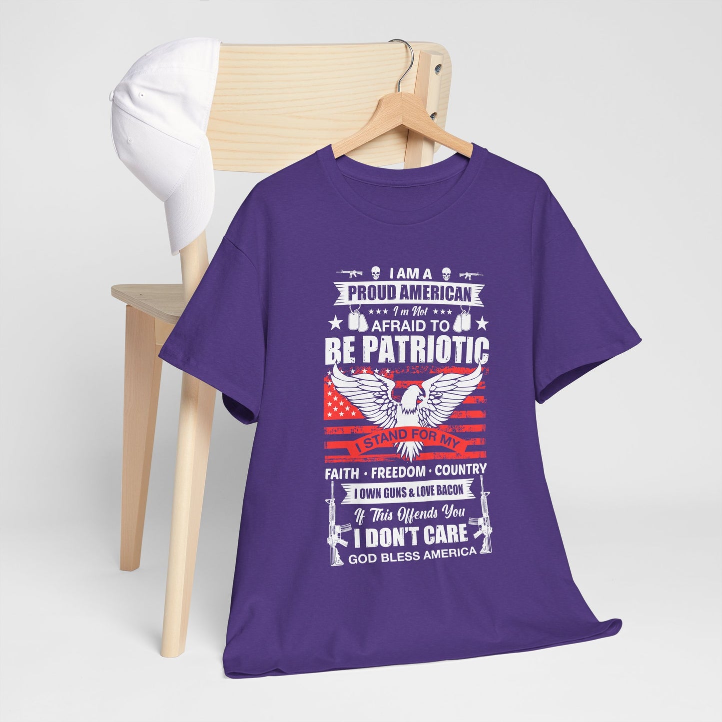 Unisex Patriotic Tee - Proud American T-Shirt, 4th of July Gift, Freedom Shirt, Memorial Day Apparel, Casual Wear - 13789
