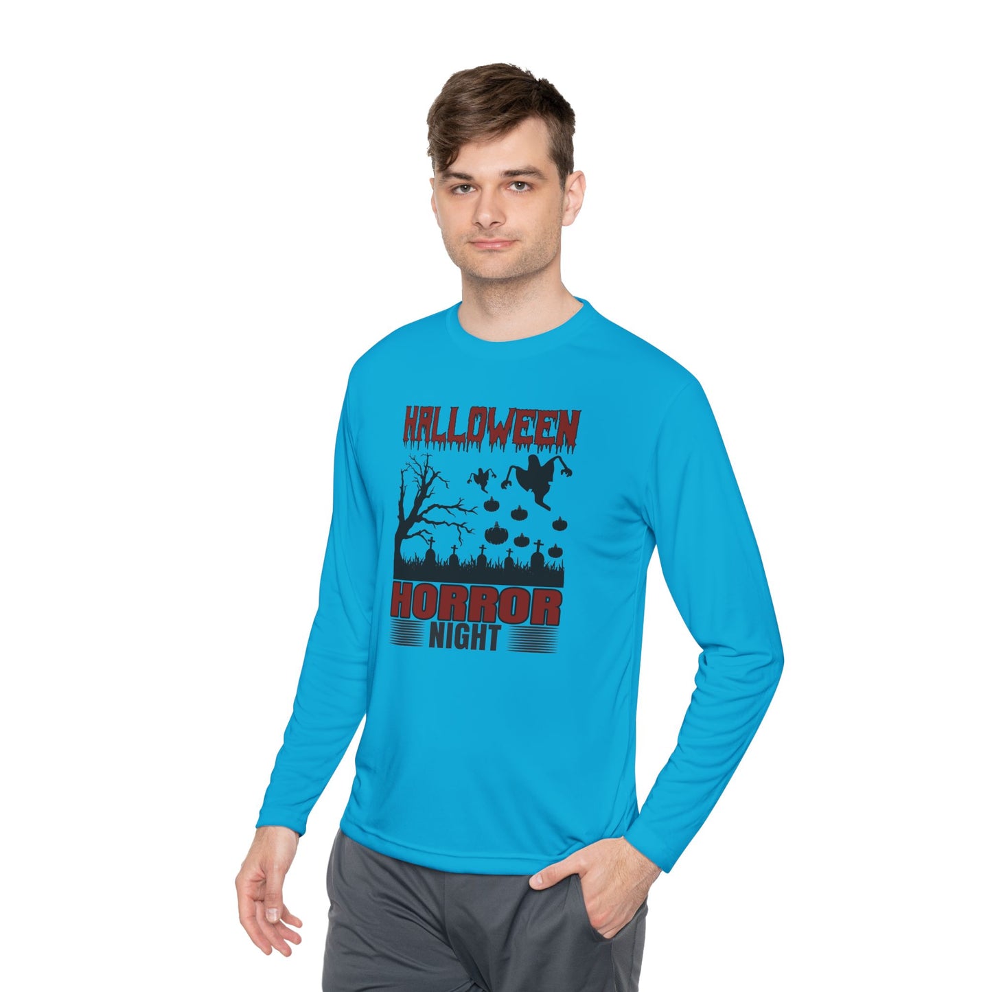 Halloween Horror Night - Unisex Lightweight Long Sleeve Tee - 13904