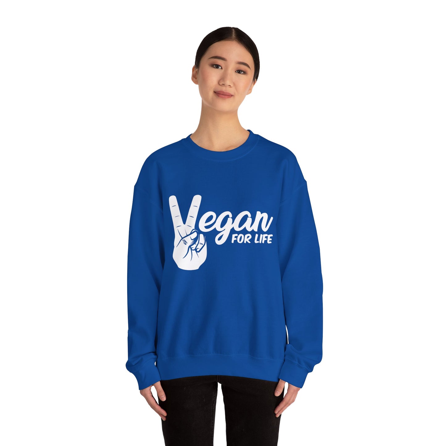 Vegan For Life - Unisex Heavy Blend™ Crewneck Sweatshirt