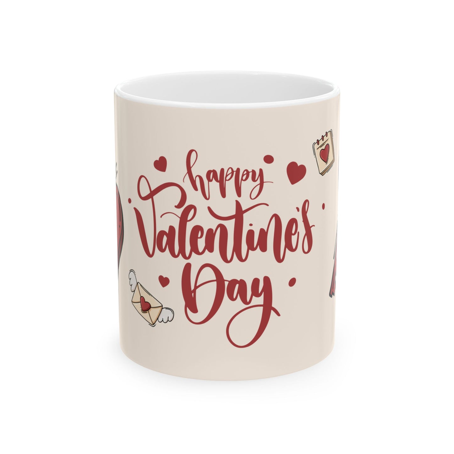 Happy Valentine's Day - Ceramic Mug, (11oz, 15oz) - 11016