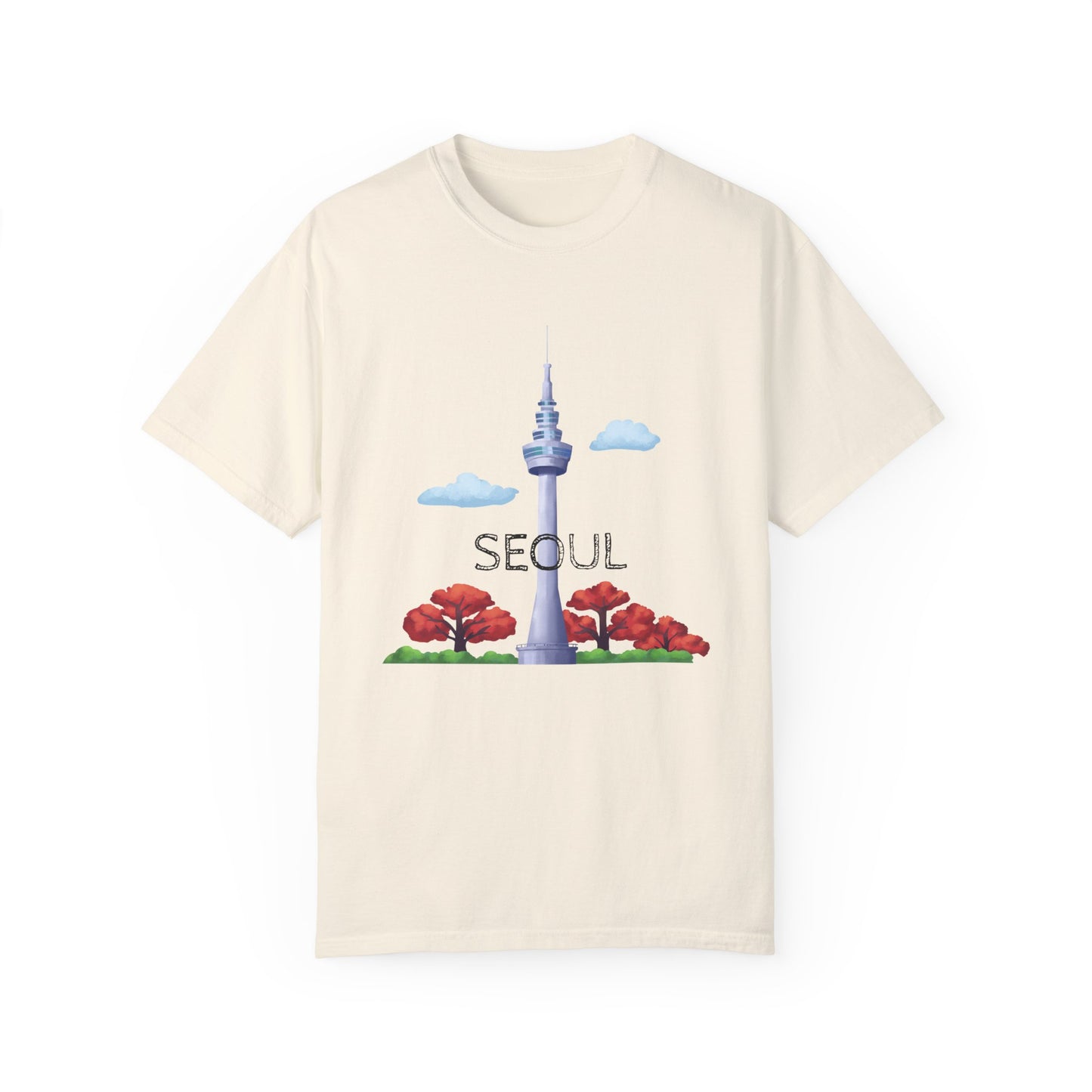 Seoul Skyline Unisex T-Shirt - Casual Travel Tee - 12046