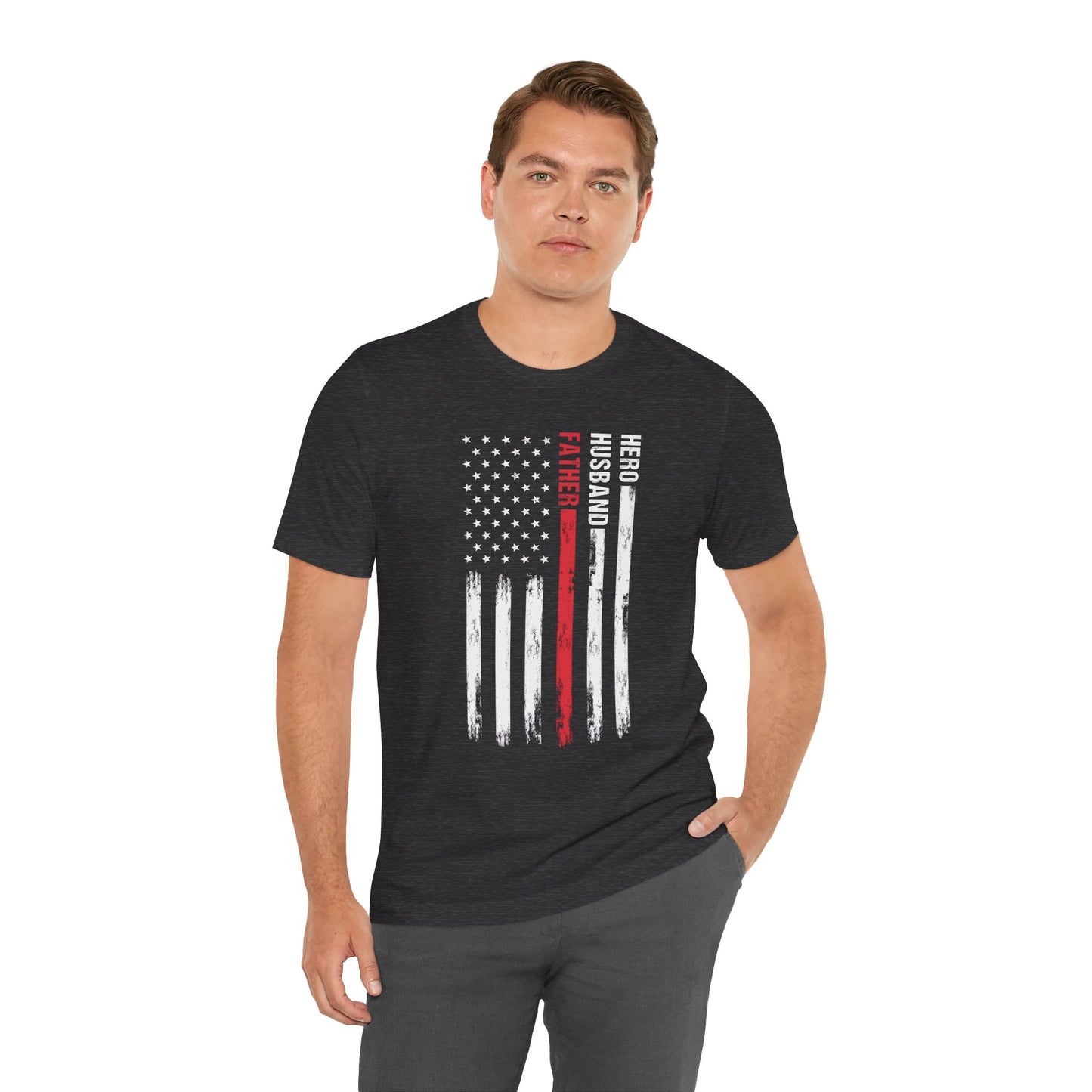 Hero, Husband, Father - Unisex Jersey Short Sleeve Tee - 13722