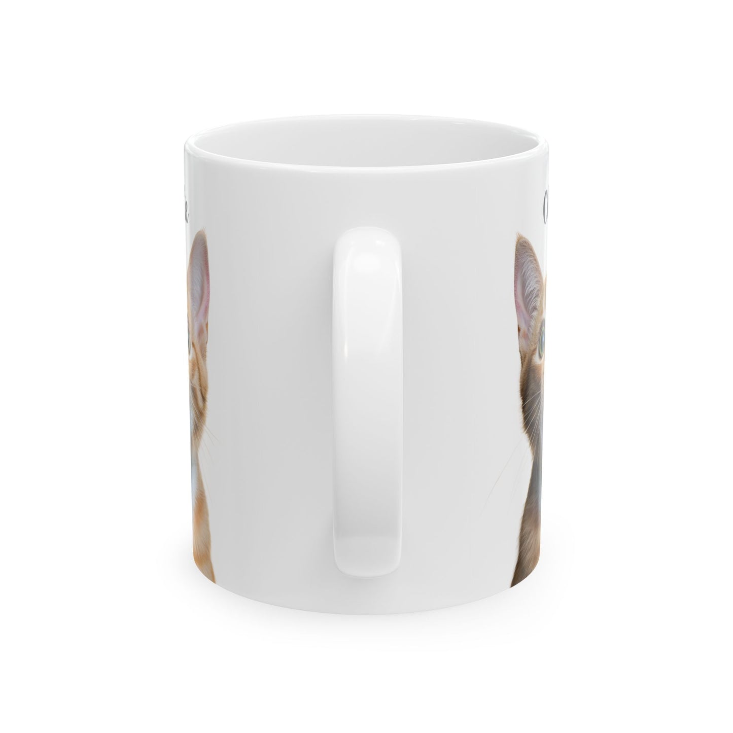 Cute Cat Ceramic Mug, Funny Pet Lover Gift, Cat Mom Coffee Cup, Animal Lover Mug, Personalized Drinkware - 14193