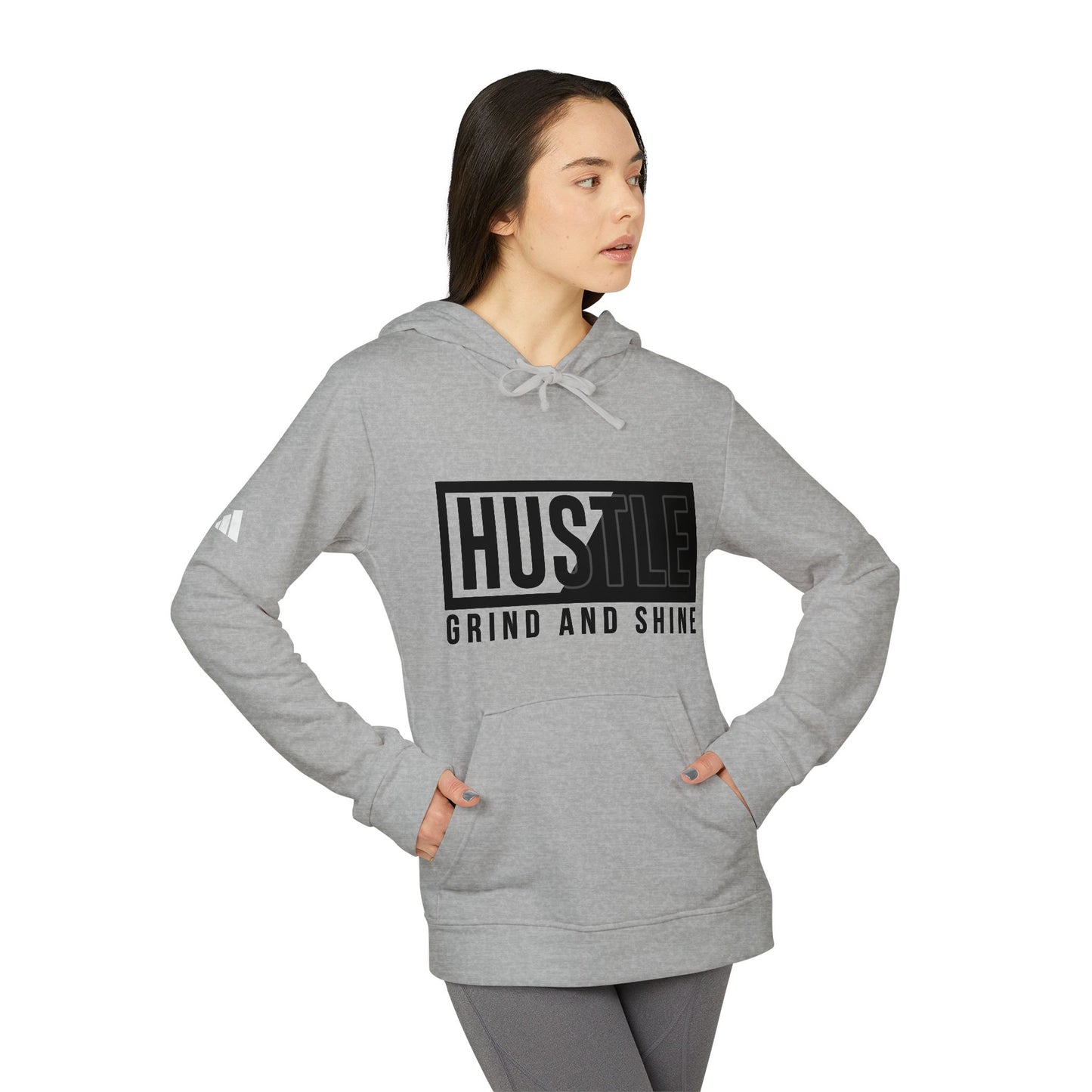 Hustle, Grind And Shine - Adidas Unisex Fleece Hoodie