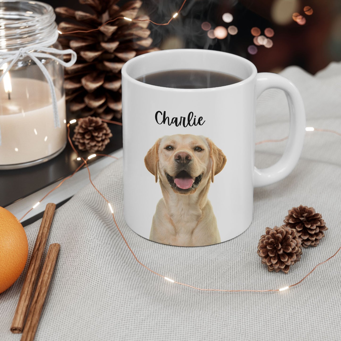 Dog Lover's Ceramic Mug, Dog-Themed Coffee Mug, Present for Pet Owners, Cute Dog Gift, Animal Lover's Kitchenware - 14157