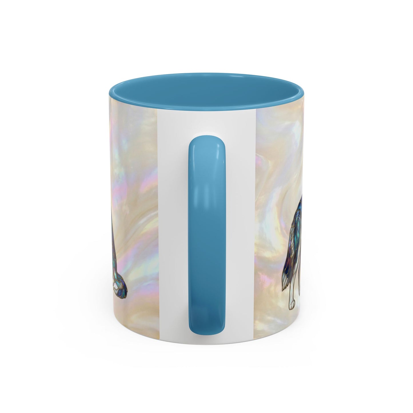 Personalized Husky Accent Coffee Mug – Stained Glass Design (11/15oz) - 14543