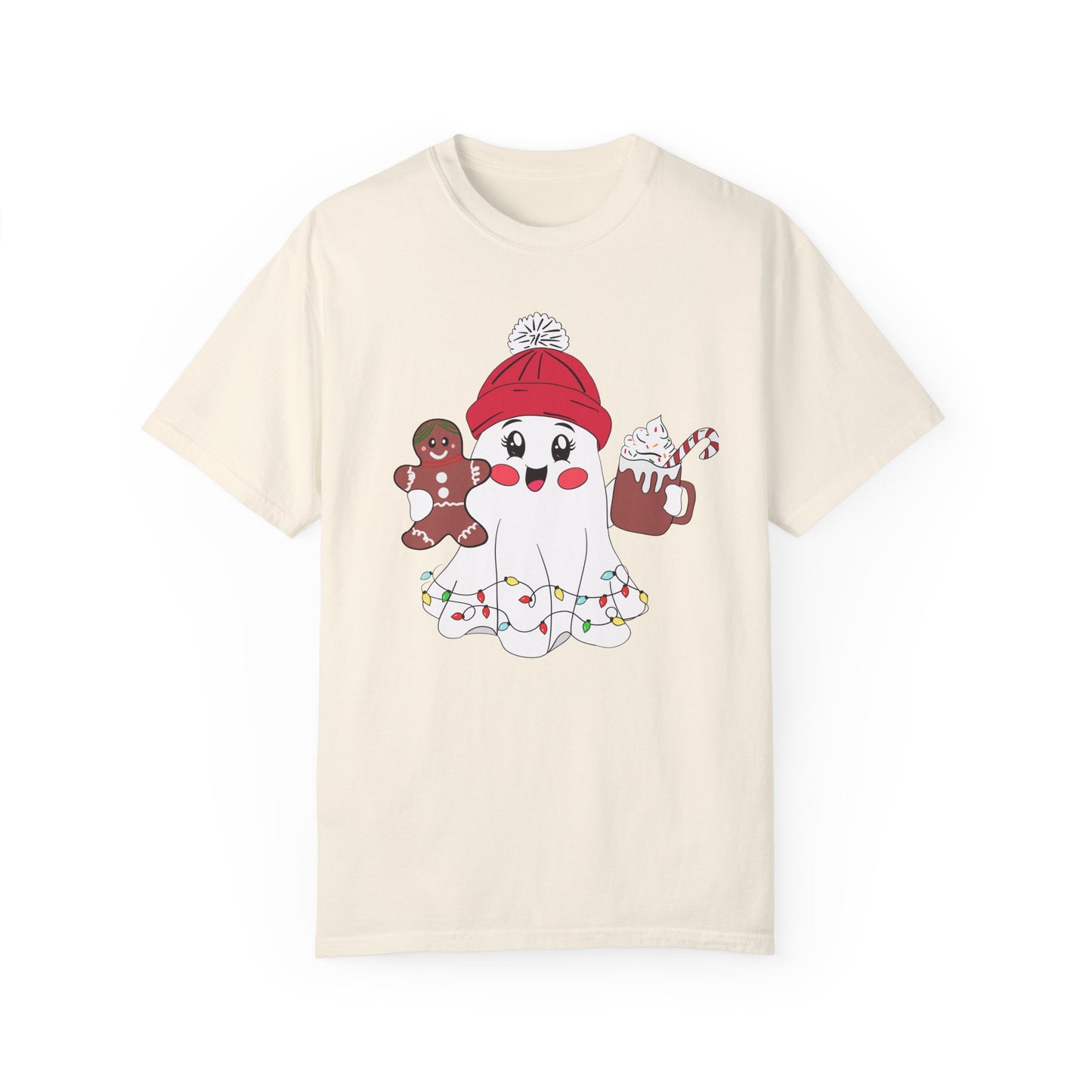 Christmas Ghost - Unisex Garment-Dyed T-shirt - 10408