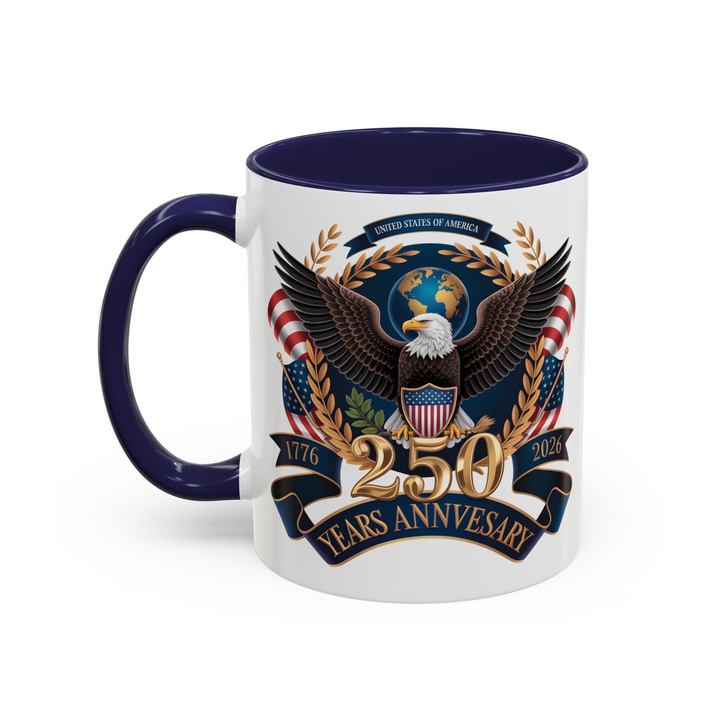 250th Anniversary Eagle Coffee Mug — Patriotic 1776–2026 Commemorative Accent Mug - 14871