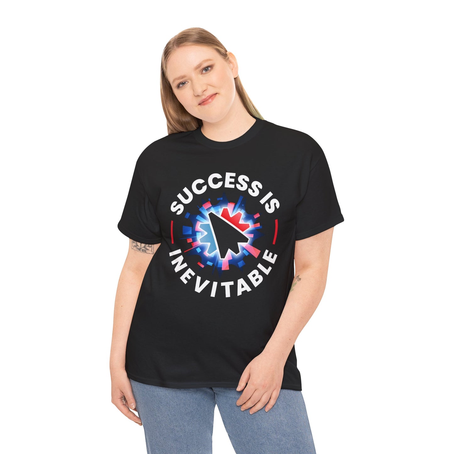 Success Is Inevitable T-Shirt – Motivational Graphic Tee with Cursor Design - 14884