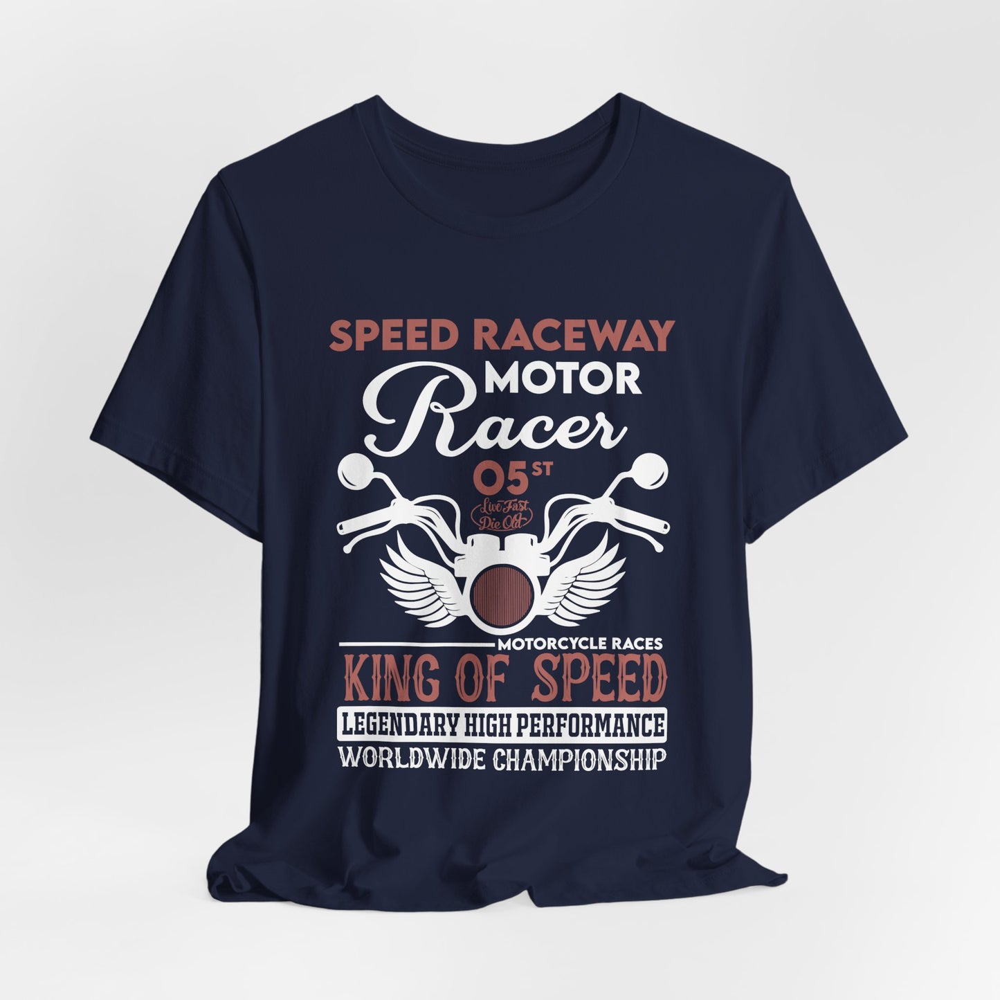 Speed Raceway, Motorcycle Races King of Speed - Unisex Jersey Short Sleeve Tee - 13105