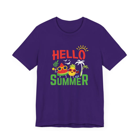 Hello Summer - Unisex Jersey Short Sleeve Tee - 13096