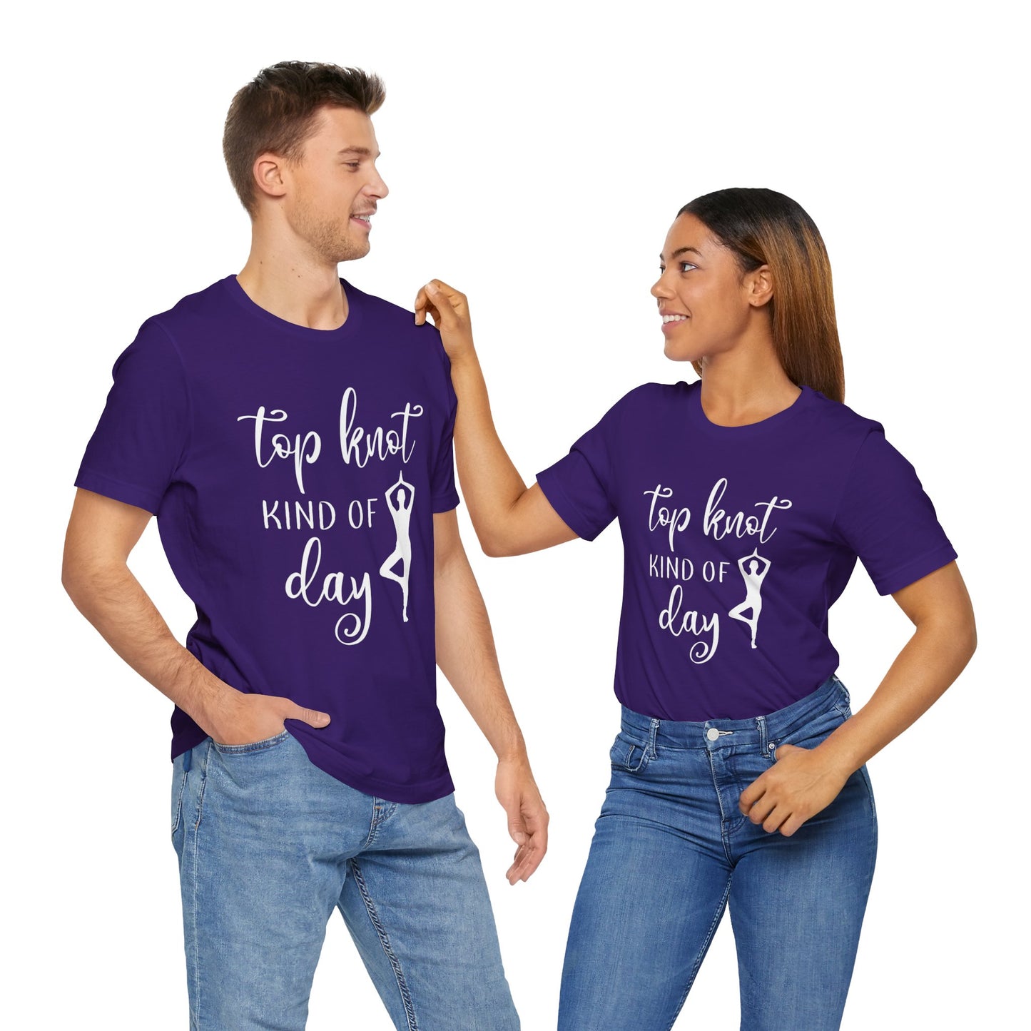 Yoga: Top Knot Kind Of Day - Unisex Jersey Short Sleeve Tee