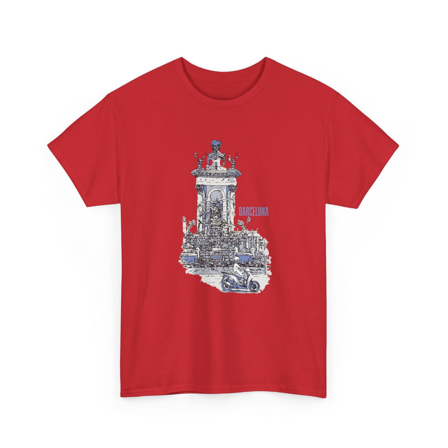 Barcelona Graphic Unisex Heavy Cotton Tee - Casual Travel Style - 12047