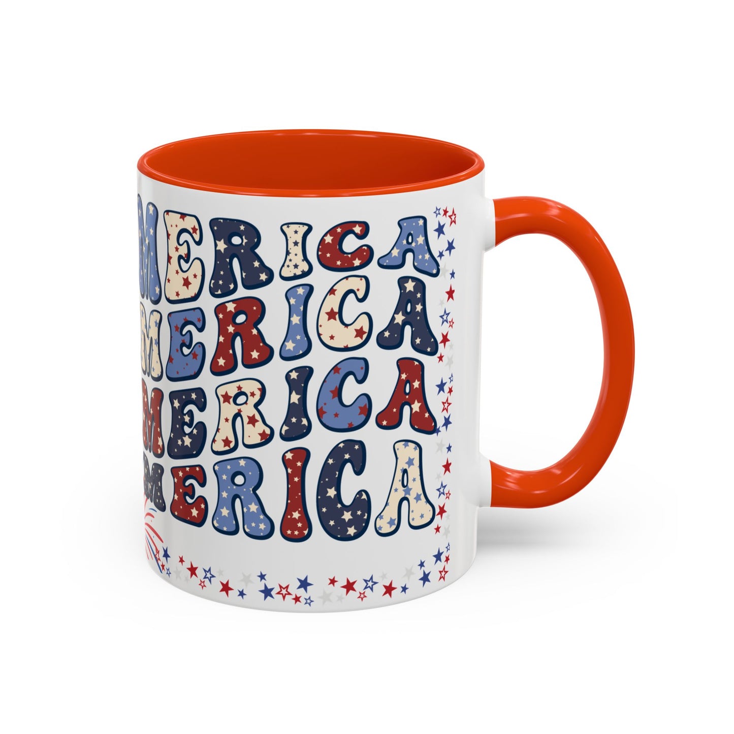 July 4, Red & Blue, Colorful Mugs, 11oz - 10590