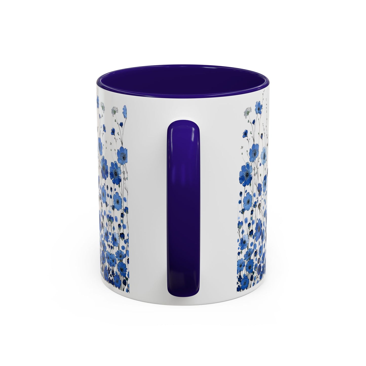 Field of Blue Flowers - Accent Coffee Mug (11, 15oz) - 10645