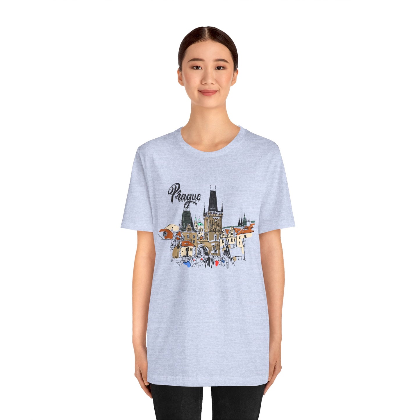 Prague Graphic Unisex Tee - Perfect Travel Souvenir - 12135