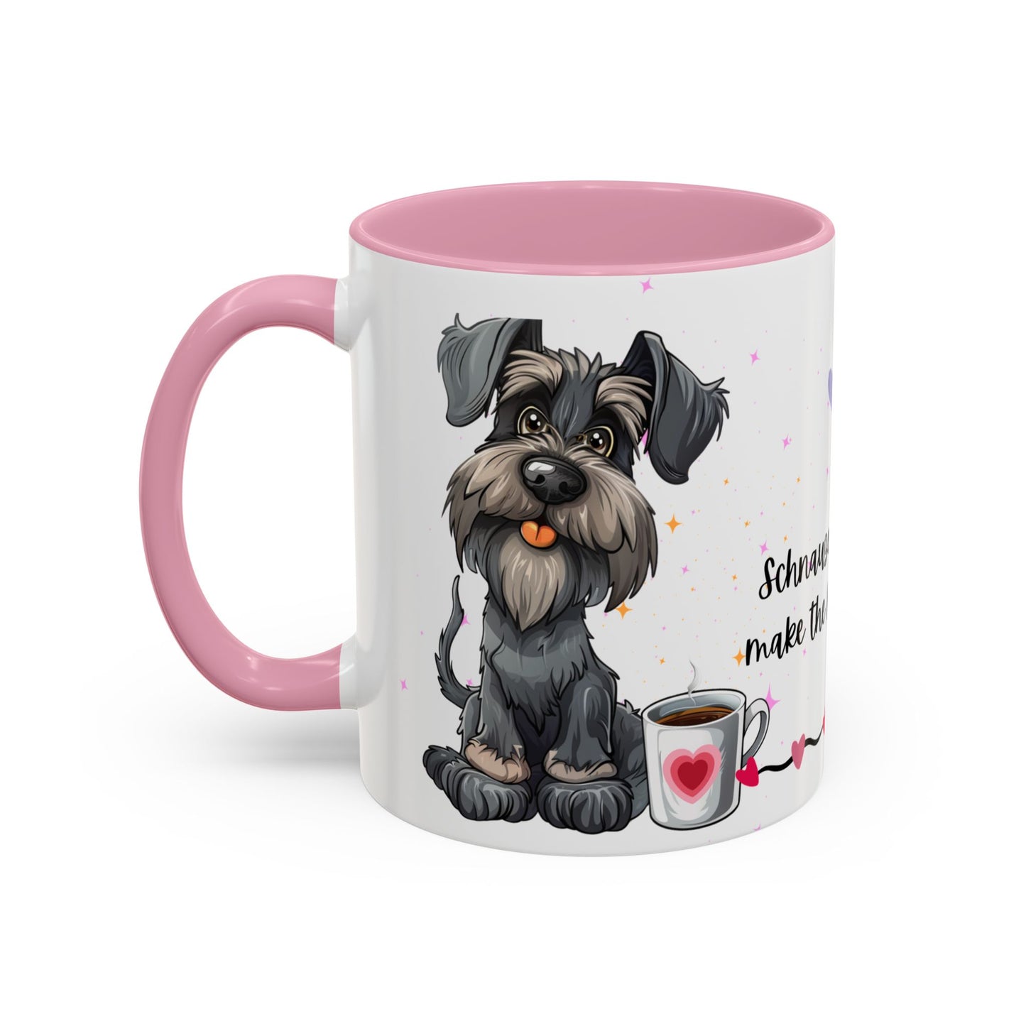 Schnauzers and Coffee Make the Best Mornings - Colorful Mugs, 11oz - 10655