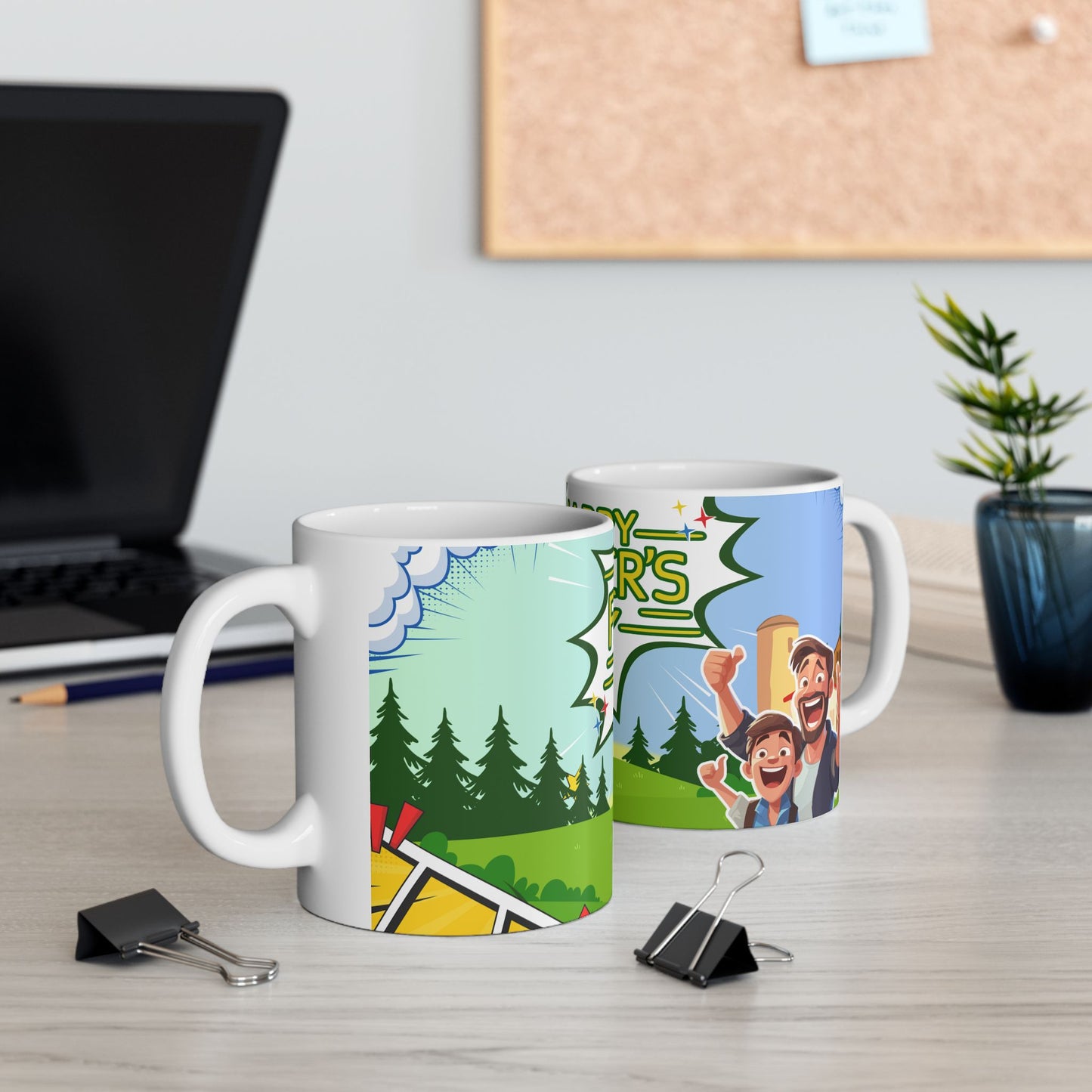 Happy Father's Day Ceramic Mug | Gift for Dad | Custom Coffee Cup for Father - 14060