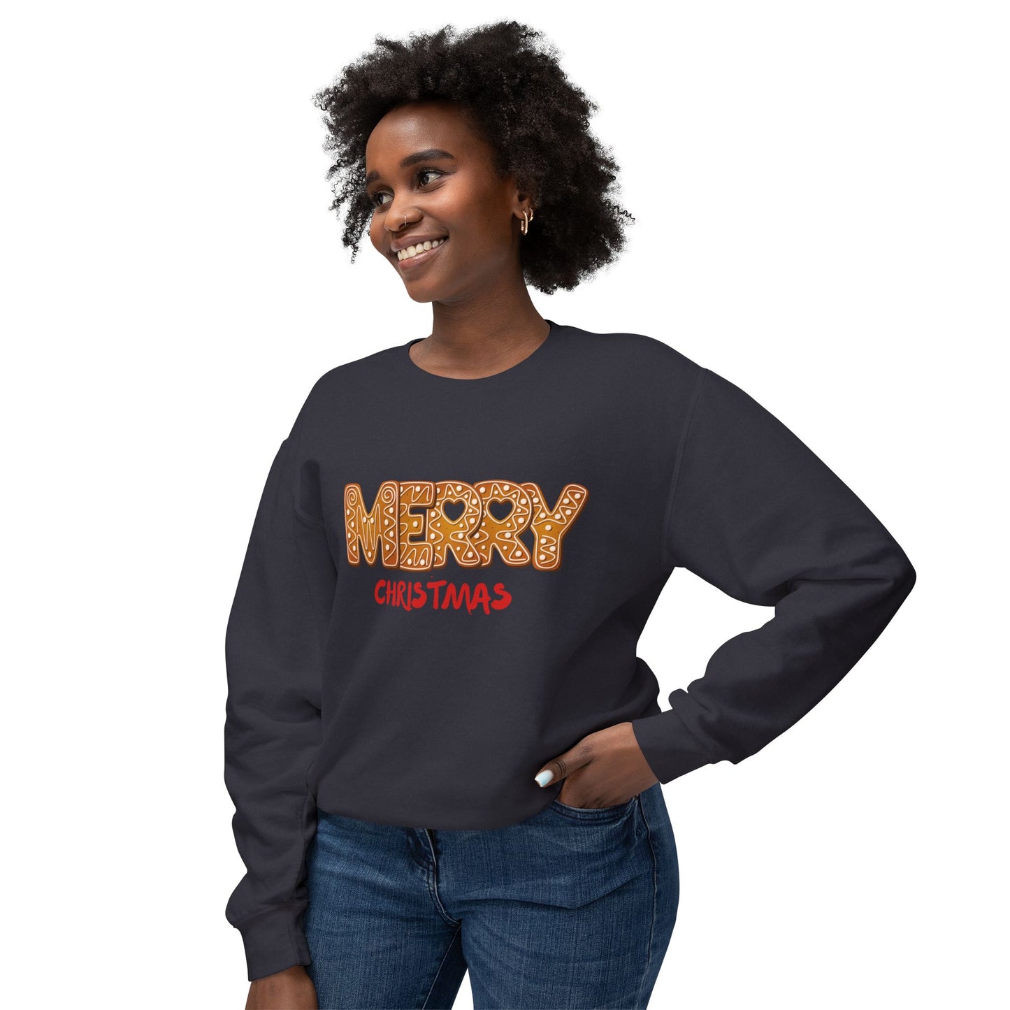 Merry Christmas - Unisex Lightweight Crewneck Sweatshirt