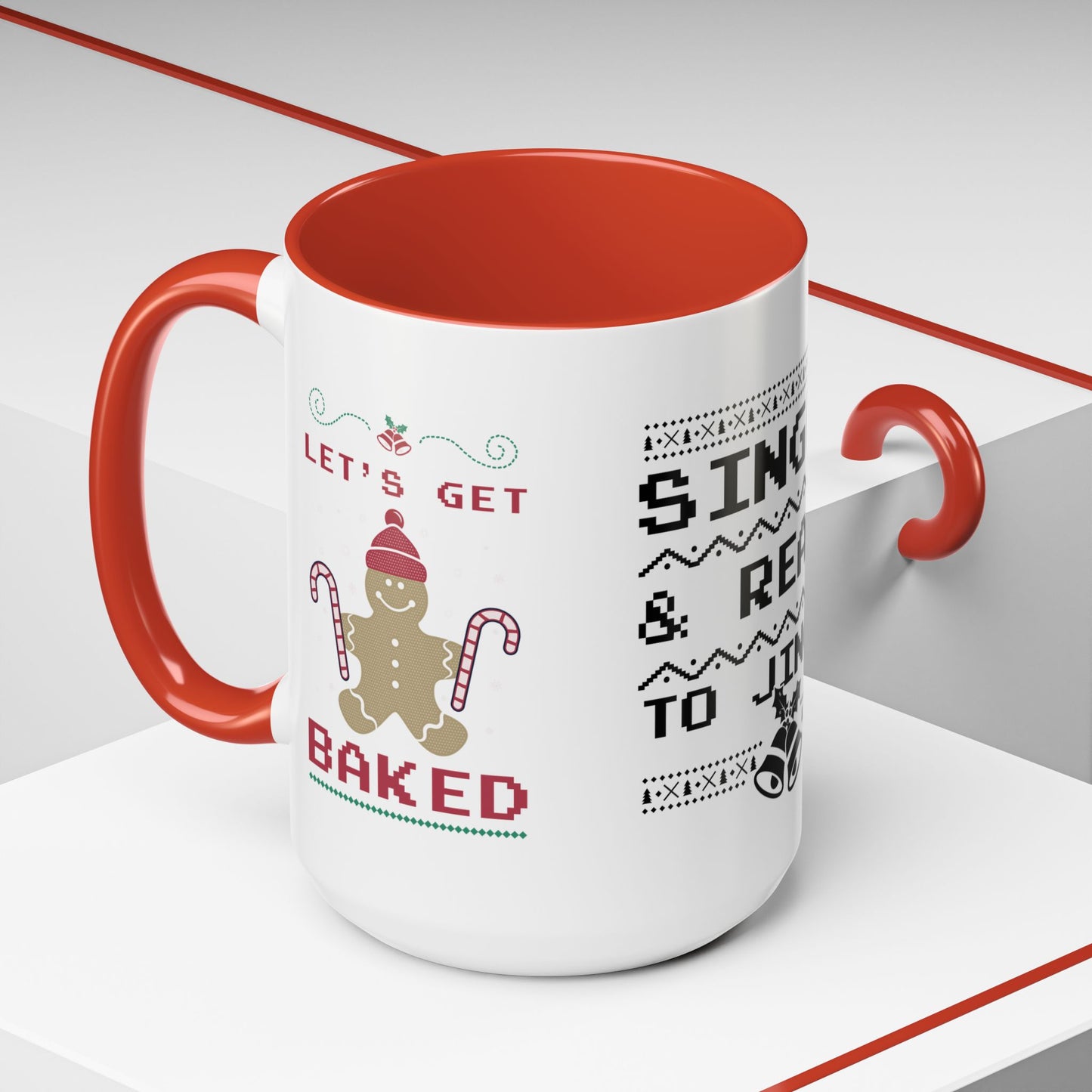 Single and Ready to Jingle - Accent Coffee Mug (11, 15oz)