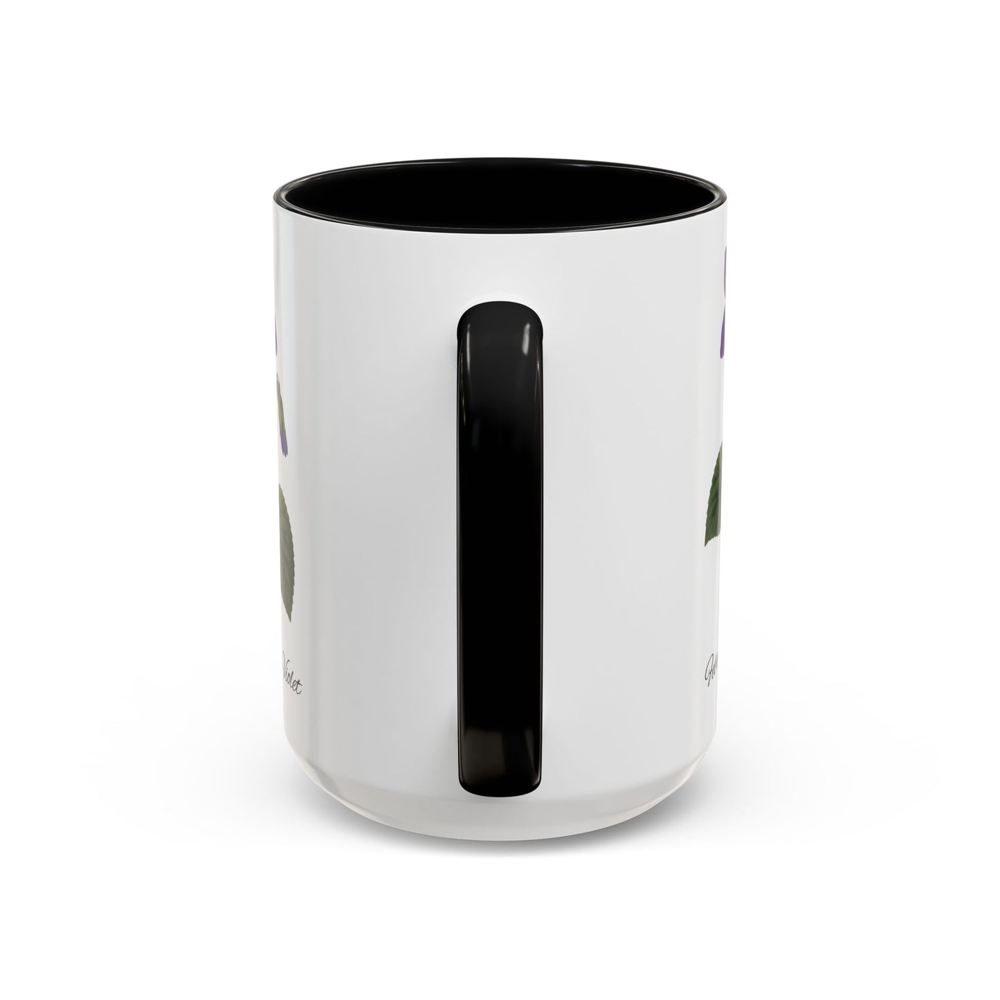February Birth Flower Violet Mug – Personalized Name Coffee Cup - 14695