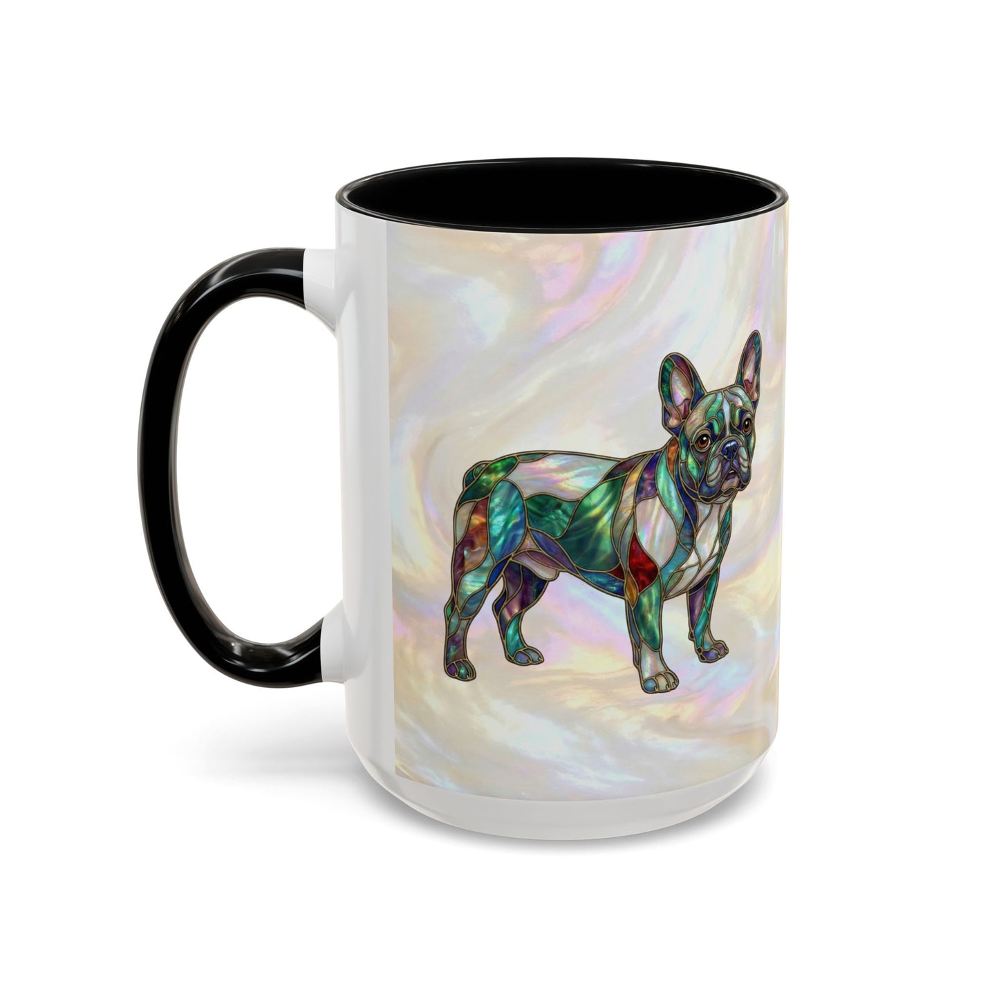 French Bulldog Accent Coffee Mug -Stained Glass Style (11/15oz) - 14632