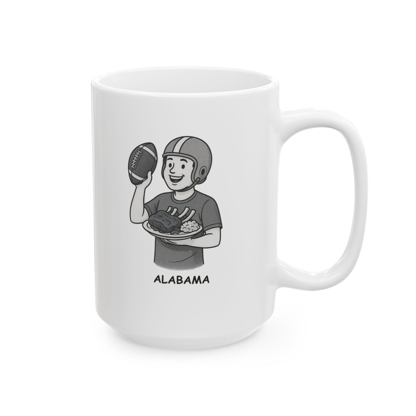 "Alabama: Come for the football, stay for the BBQ." Ceramic Mug - 12822