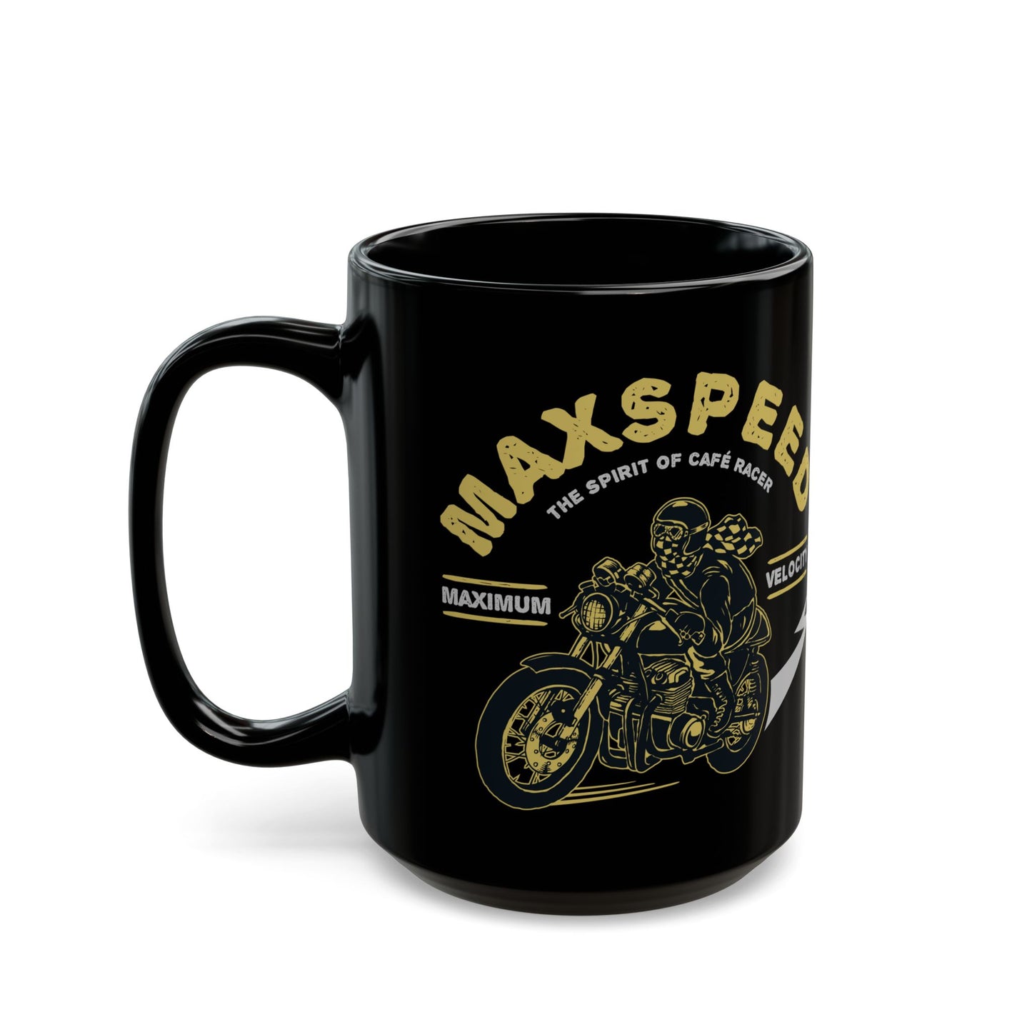 Maxspeed, The Spirit of Cafe Racer - Black Mug (11oz, 15oz) - 13632