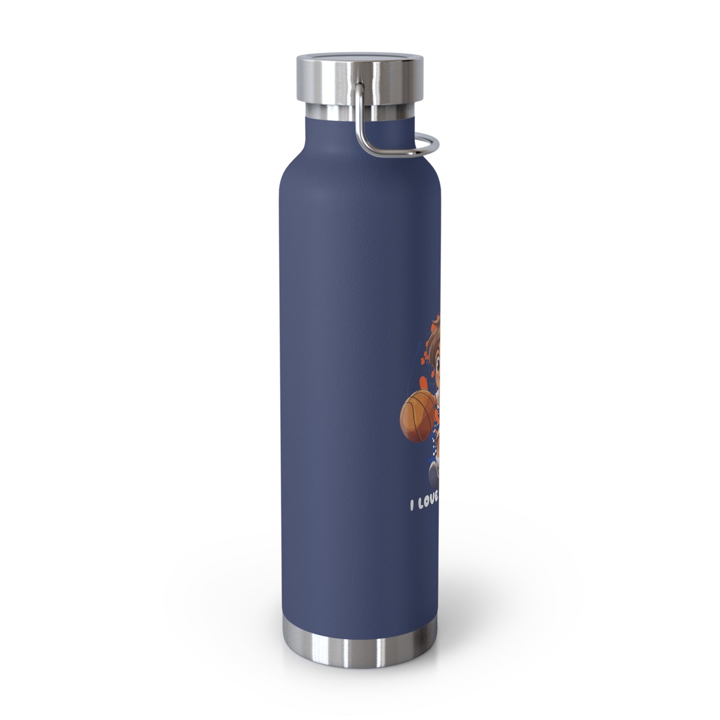 I Love Basketball - Copper Vacuum Insulated Bottle, 22oz