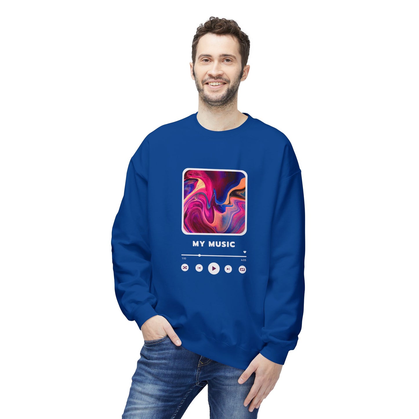 My Music - Unisex Midweight Softstyle Fleece Crewneck Sweatshirt - 11264