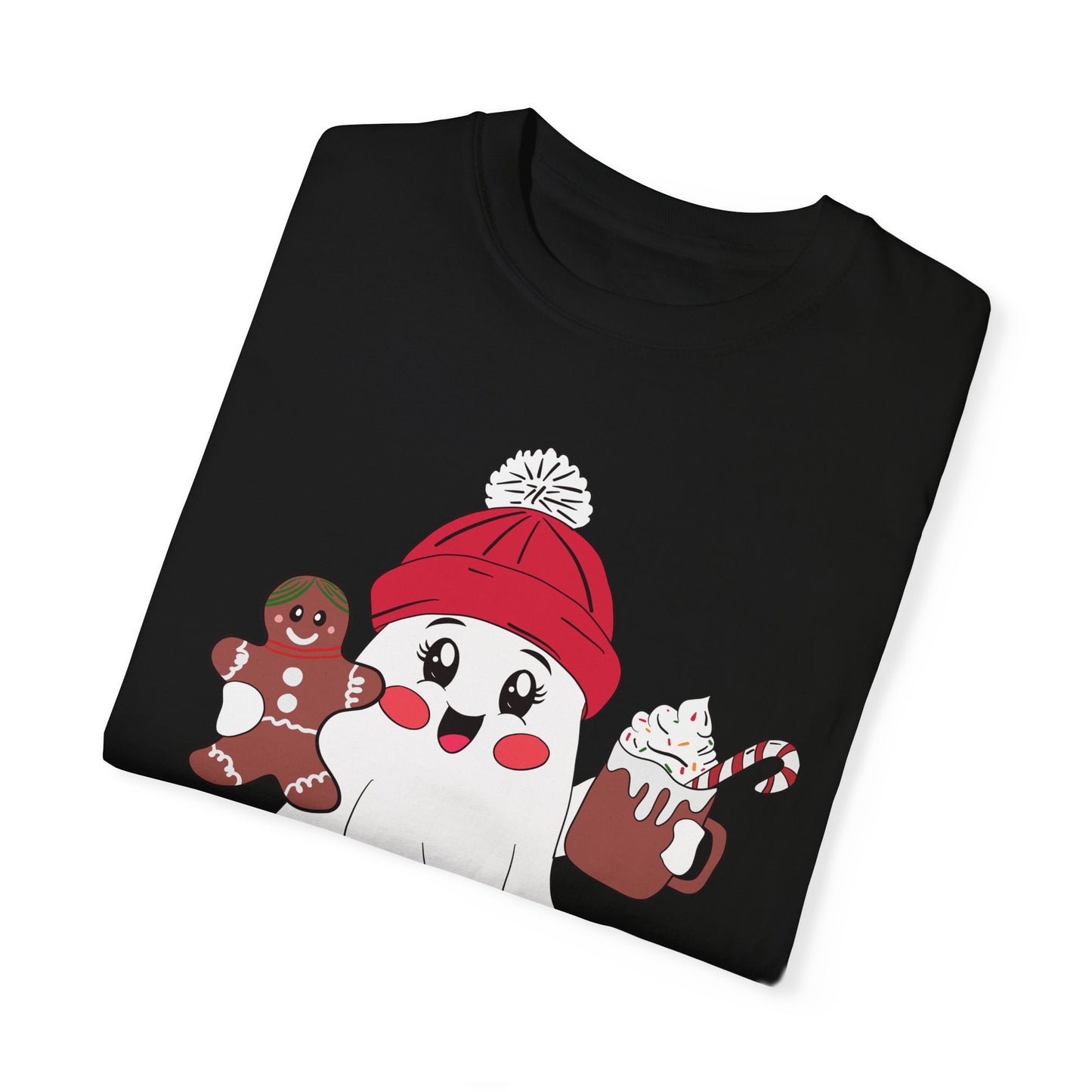 Christmas Ghost - Unisex Garment-Dyed T-shirt - 10408