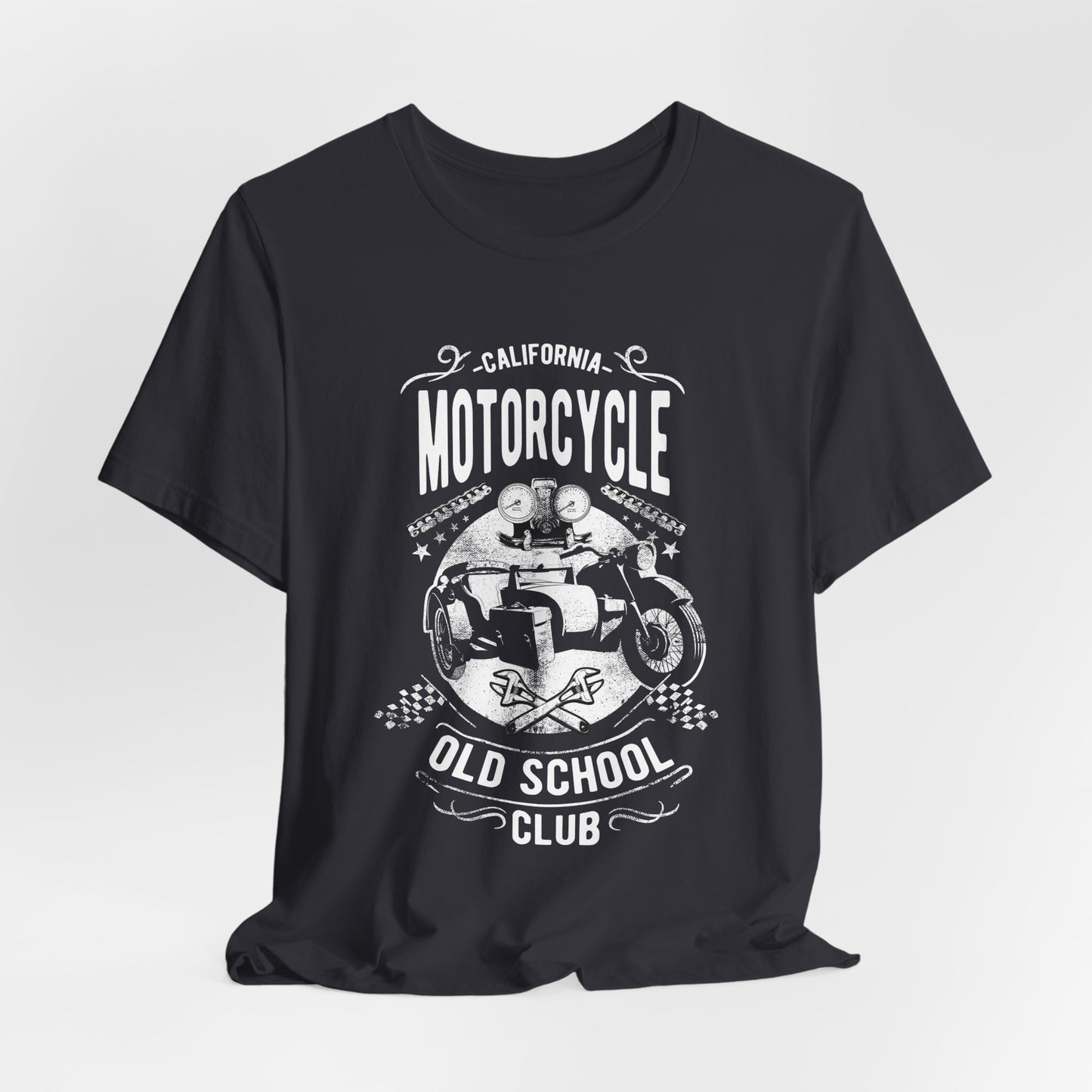 Motorcycle, Old School Club - Unisex Jersey Short Sleeve Tee - 13403