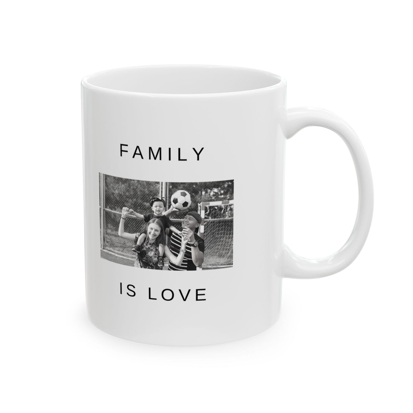 Family is Love, Photos, Customizable - Ceramic Mug, (11oz, 15oz) - 10995