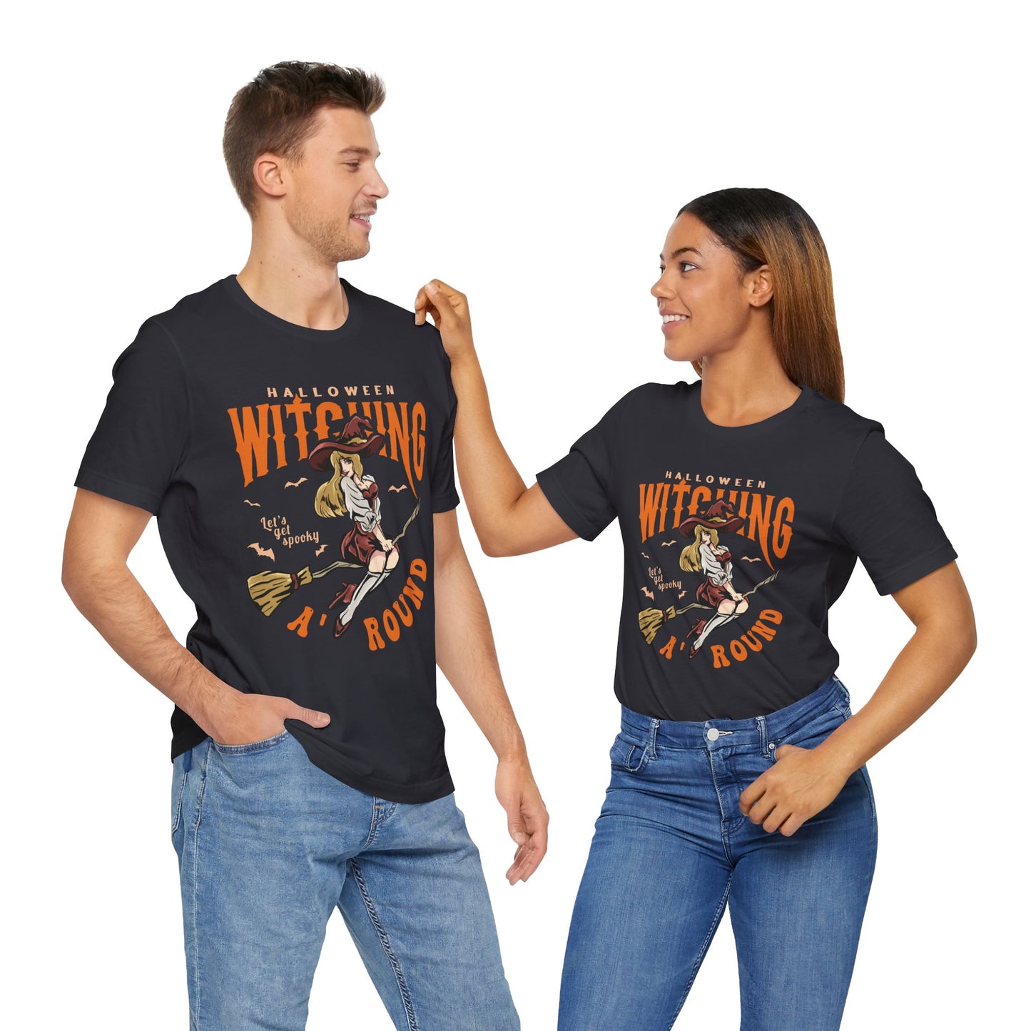 Halloween Witching, Let's Get Spooky Around  - Unisex Jersey Short Sleeve Tee - 12930