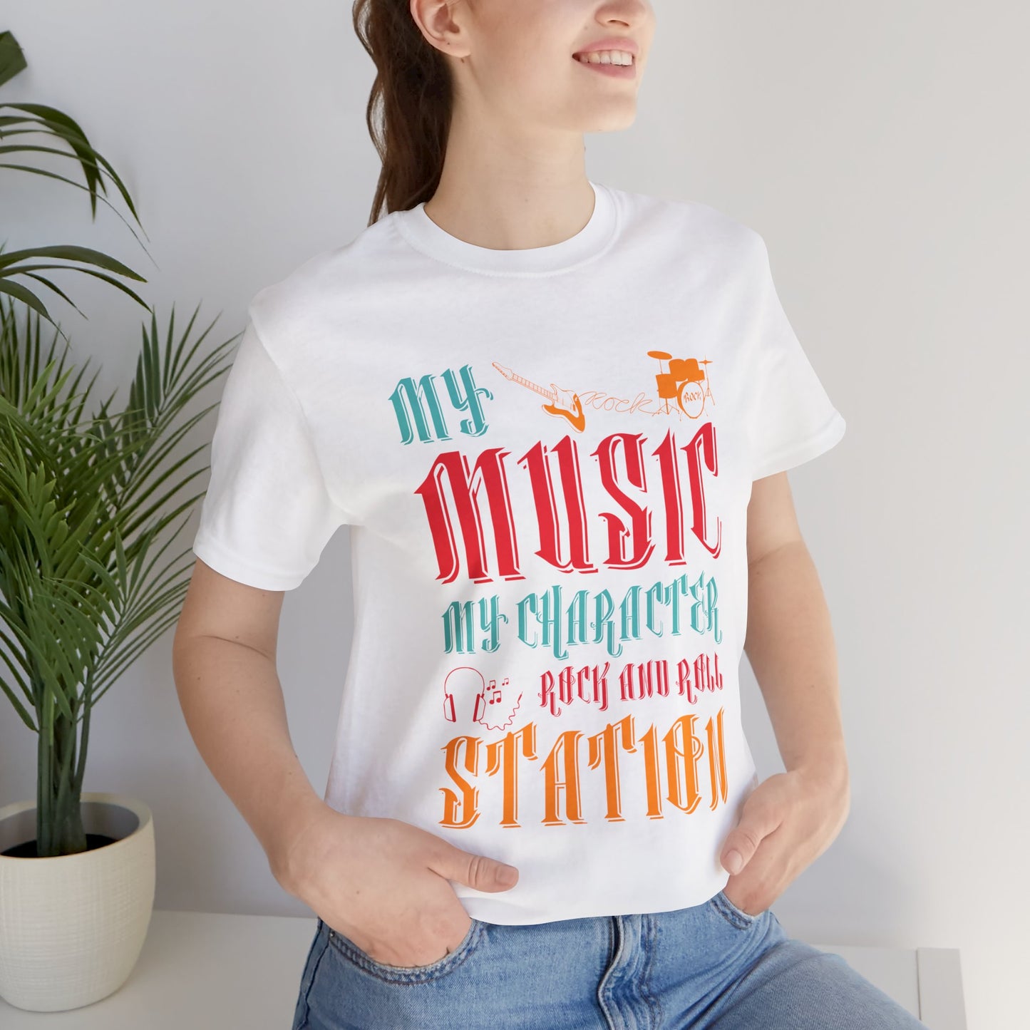 My Music My Character, Rock & Roll Station - Unisex Jersey Short Sleeve Tee