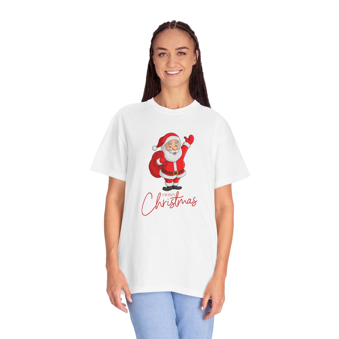 Santa: Merry Christmas - Unisex Garment-Dyed T-shirt