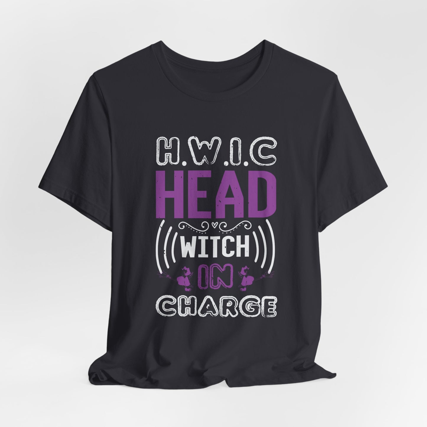 H.W.I.C. (Head Witch in Charge) - Unisex Jersey Short Sleeve Tee - 12416